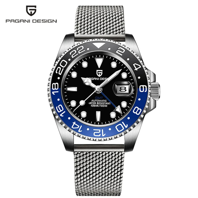 V3 Version GMT Watches Men'S Luxury Sapphire Automatic Mechanical Watch 40MM Stainless Steel Waterproof Watch