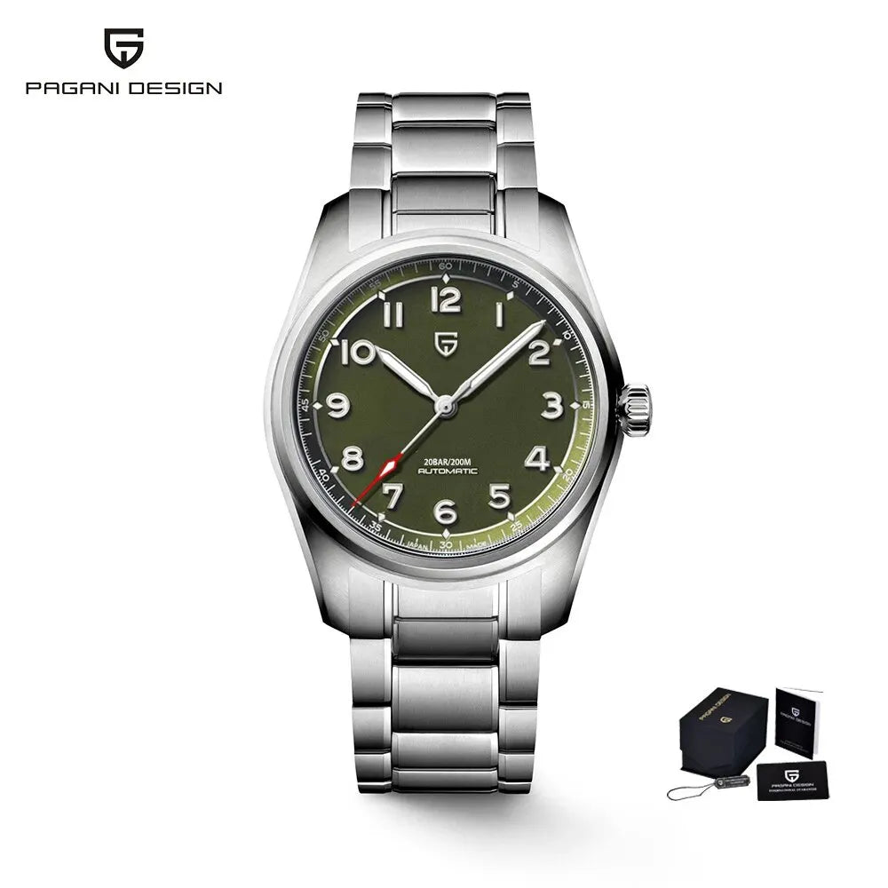 2024 New 38MM  Top Brand Men'S Pilot Automatic Mechanical Watch Nh35A/Yn55A/Yn56A Sapphire Waterproof 200M Men