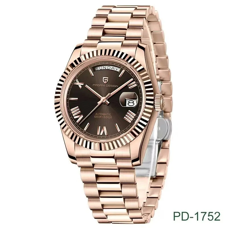 2025 New Men'S Watches Mechanical Top Brand Luxury Automatic Watch for Men AR Sapphire Glass Calendar Wrist Watch