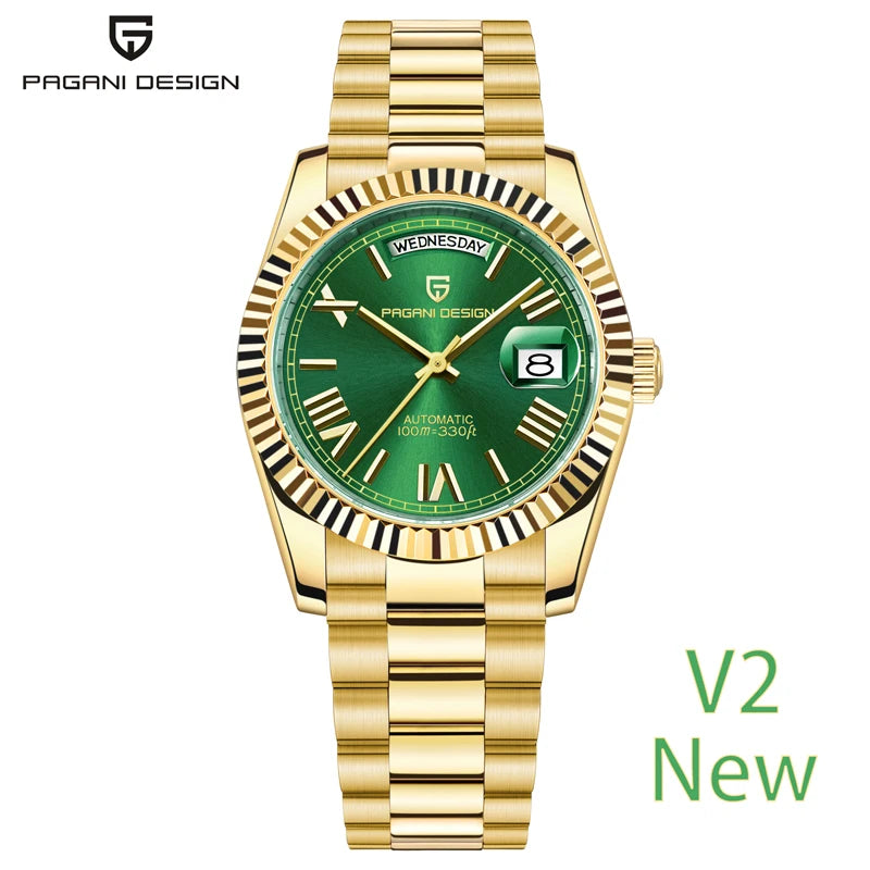 2025 New Men'S Watches Mechanical Top Brand Luxury Automatic Watch for Men AR Sapphire Glass Calendar Wrist Watch