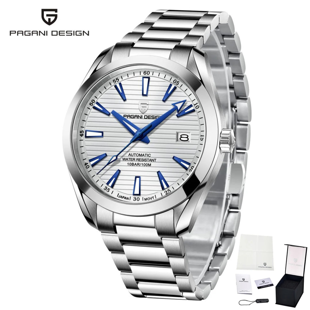 Luxury 40MM Mechanical Automatic Watch Waterproof Luminous Stainless Steel Watch Sapphire Business Watches for Man